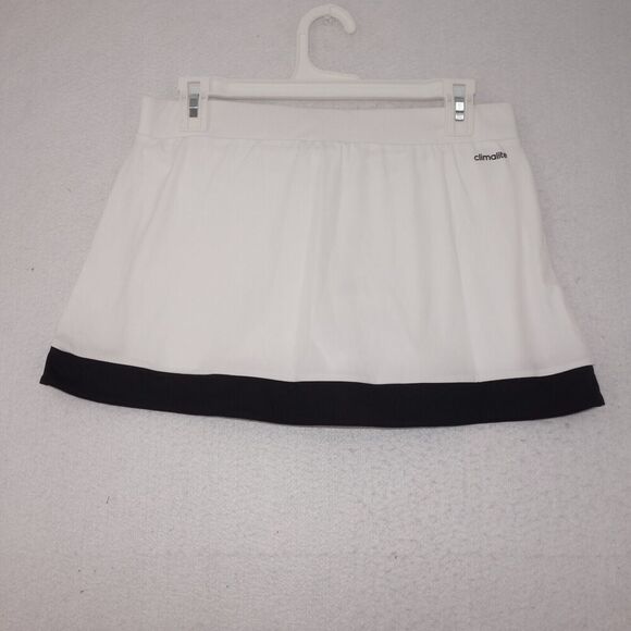 NEW Adidas Galaxy Skort Skirt Golf Tennis Climalite White Black Women's Medium - Picture 5 of 10